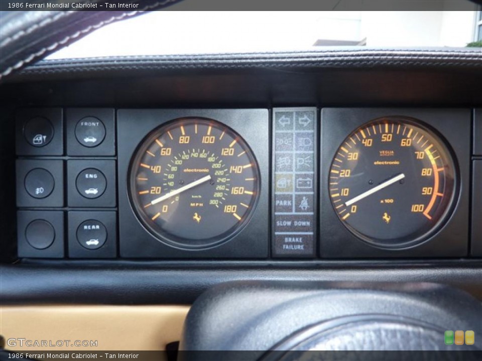 Tan Interior Gauges for the 1986 Ferrari Mondial Cabriolet #35355229
