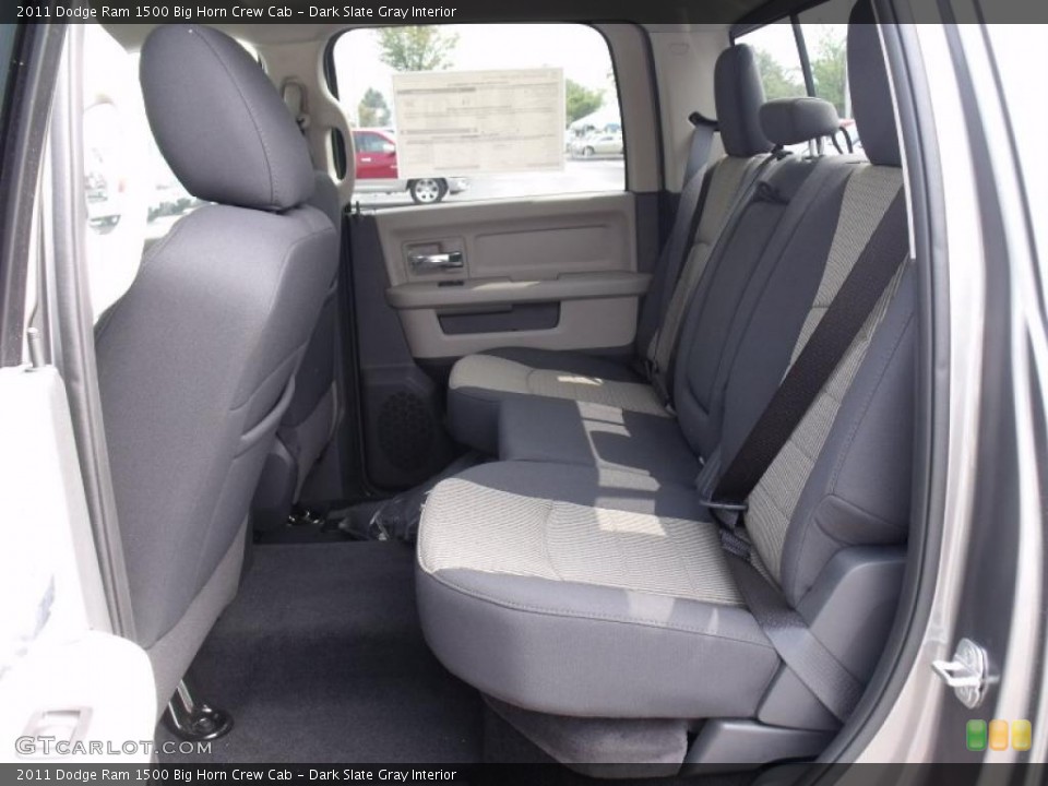 Dark Slate Gray Interior Rear Seat for the 2011 Dodge Ram 1500 Big Horn Crew Cab #35372584