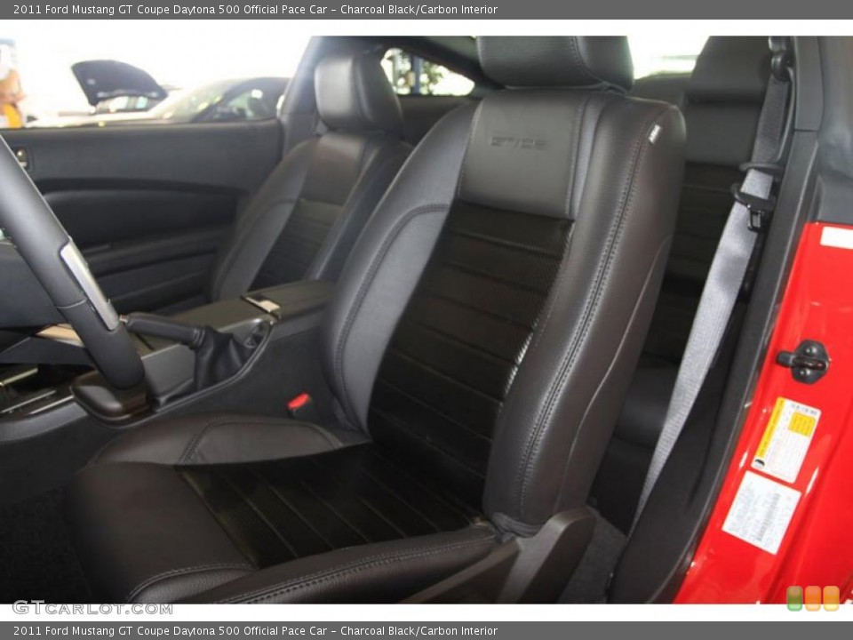 Charcoal Black/Carbon Interior Photo for the 2011 Ford Mustang GT Coupe Daytona 500 Official Pace Car #35573299