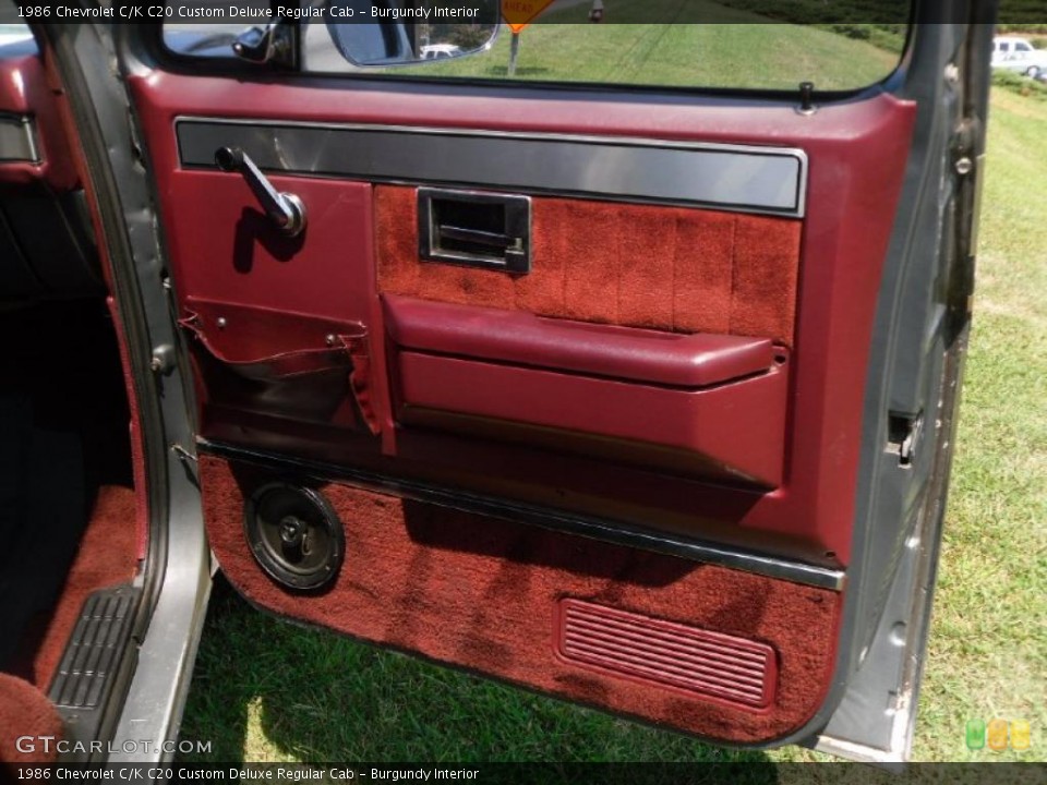Burgundy Interior Door Panel for the 1986 Chevrolet C/K C20 Custom Deluxe Regular Cab #35625633