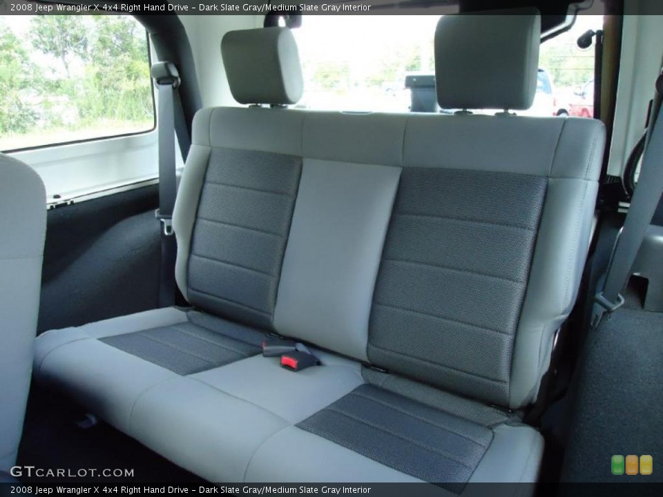 Dark Slate Gray/Medium Slate Gray Interior Rear Seat for the 2008 Jeep Wrangler X 4x4 Right Hand Drive #36128602