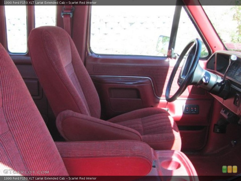 Scarlet Red Interior Front Seat for the 1990 Ford F150 XLT Lariat Extended Cab #36148295