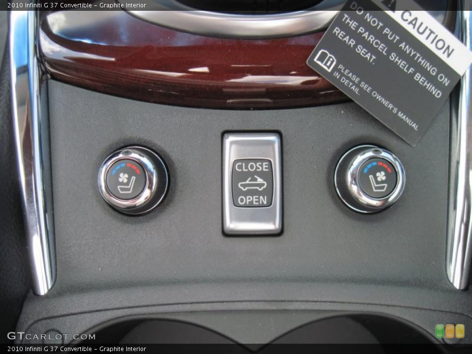 Graphite Interior Controls for the 2010 Infiniti G 37 Convertible #36251709