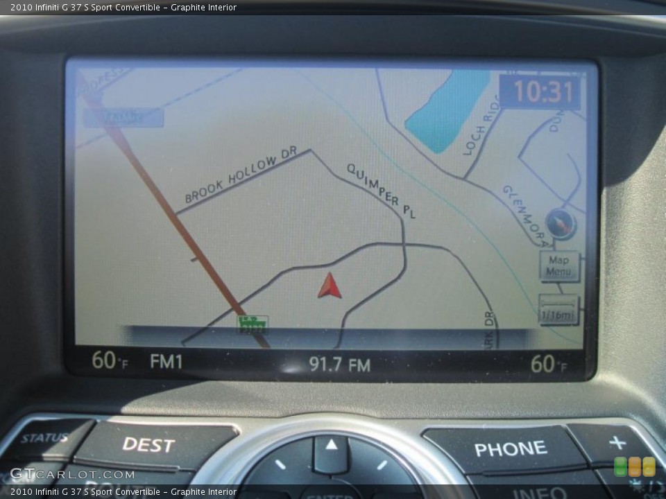 Graphite Interior Navigation for the 2010 Infiniti G 37 S Sport Convertible #36415307