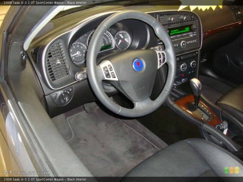 Black Interior Steering Wheel for the 2008 Saab 9-3 2.0T SportCombi Wagon #36542508