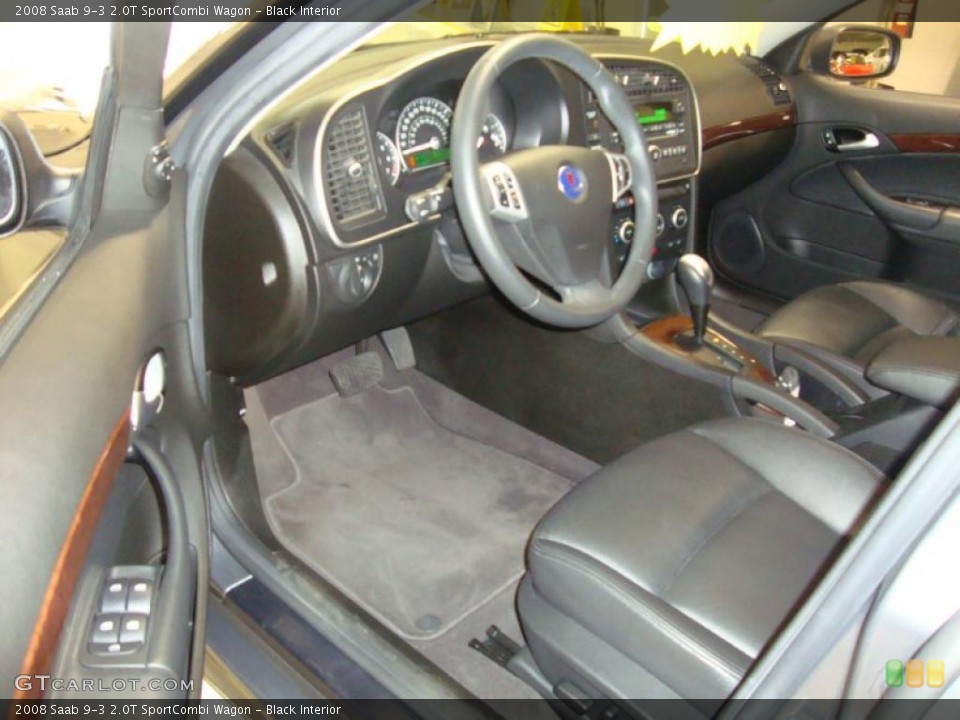 Black Interior Front Seat for the 2008 Saab 9-3 2.0T SportCombi Wagon #36542516
