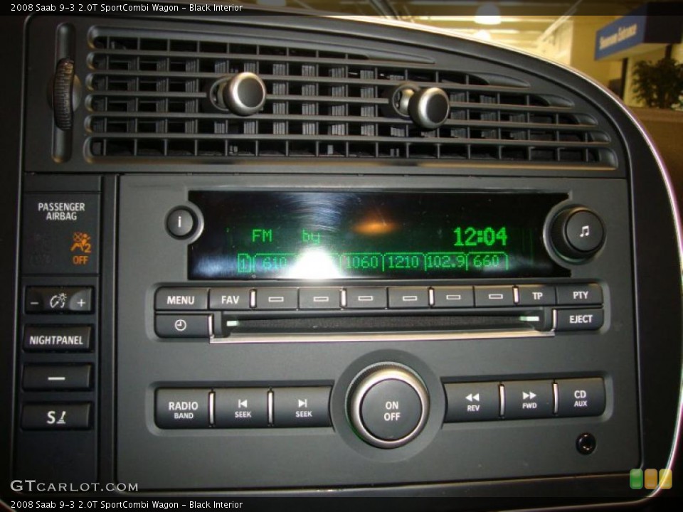 Black Interior Controls for the 2008 Saab 9-3 2.0T SportCombi Wagon #36542744