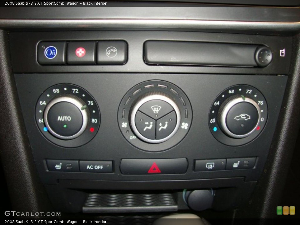 Black Interior Controls for the 2008 Saab 9-3 2.0T SportCombi Wagon #36542756