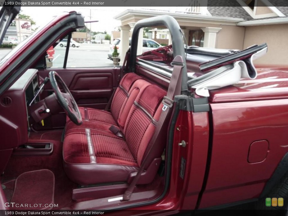 Red Interior Front Seat for the 1989 Dodge Dakota Sport Convertible 4x4 #36725643