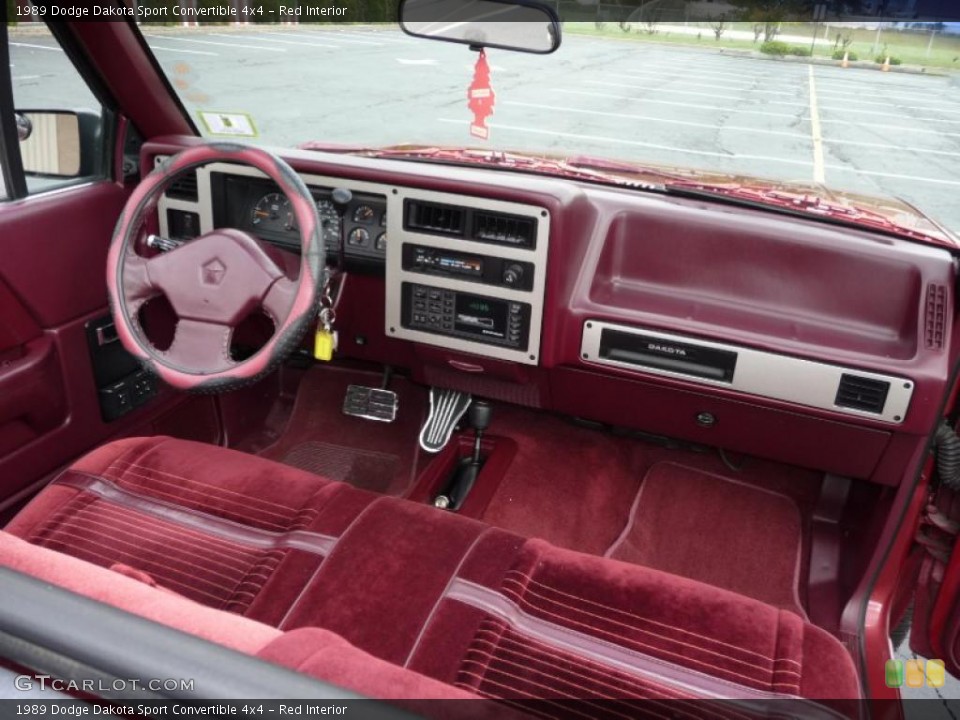 Red Interior Photo for the 1989 Dodge Dakota Sport Convertible 4x4 #36725823