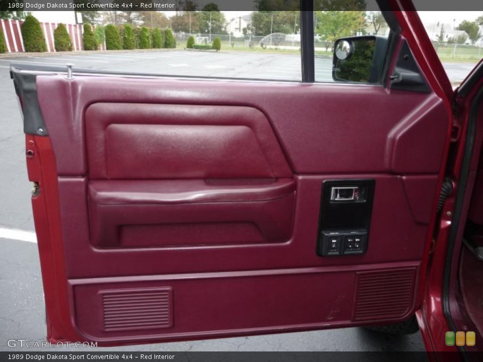 Red Interior Door Panel for the 1989 Dodge Dakota Sport Convertible 4x4 #36725907