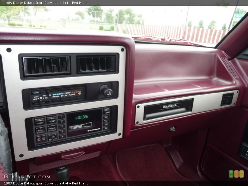 Red Interior Controls for the 1989 Dodge Dakota Sport Convertible 4x4 #36725927