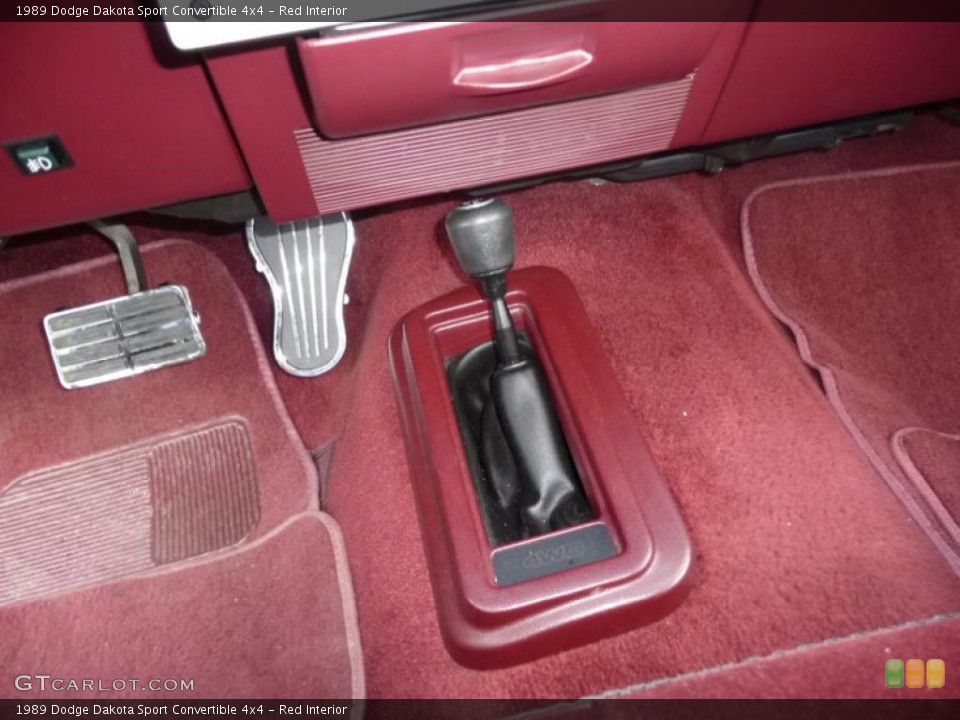 Red Interior Controls for the 1989 Dodge Dakota Sport Convertible 4x4 #36725943
