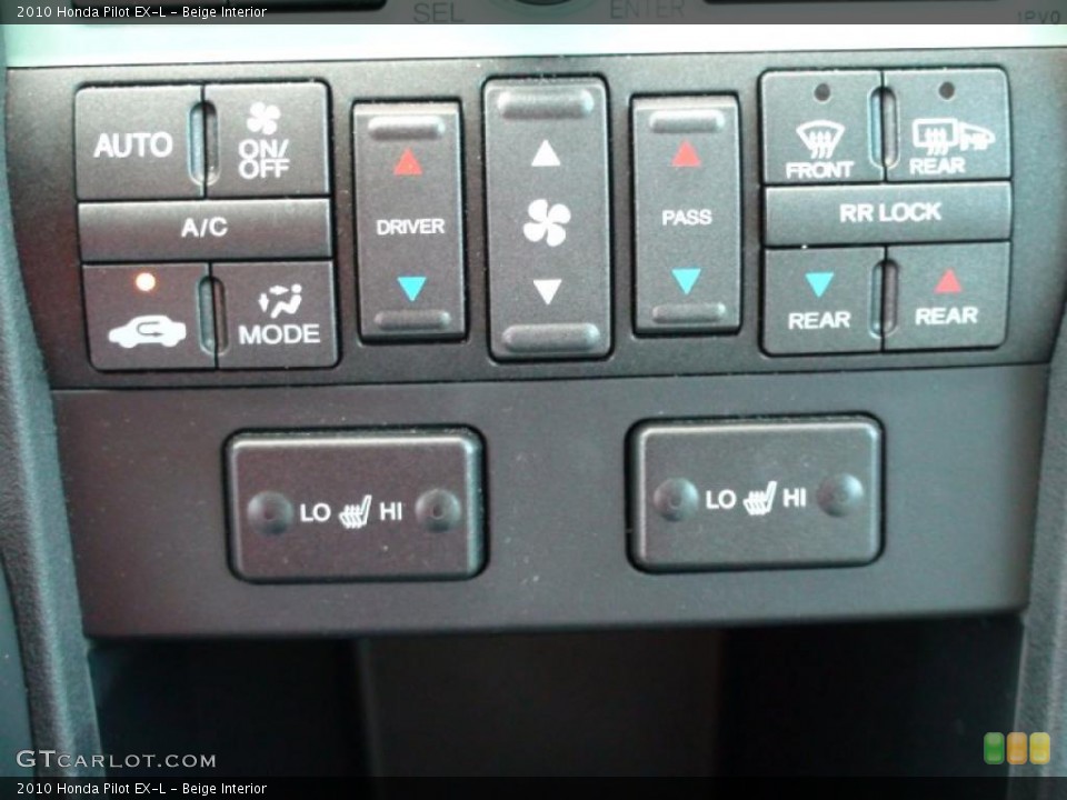 Beige Interior Controls for the 2010 Honda Pilot EX-L #36759805