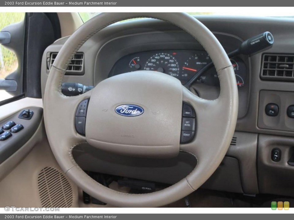 Medium Parchment Interior Steering Wheel for the 2003 Ford Excursion Eddie Bauer #36809753