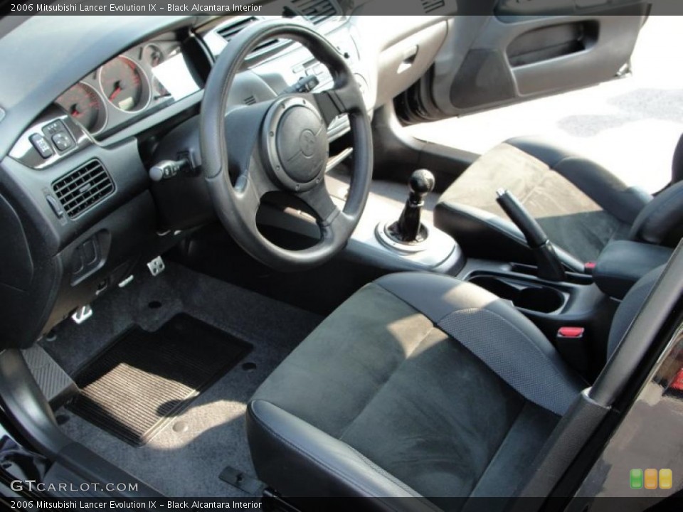 Black Alcantara Interior Steering Wheel for the 2006 Mitsubishi Lancer Evolution IX #36947968