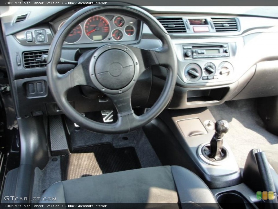 Black Alcantara Interior Dashboard for the 2006 Mitsubishi Lancer Evolution IX #36948116