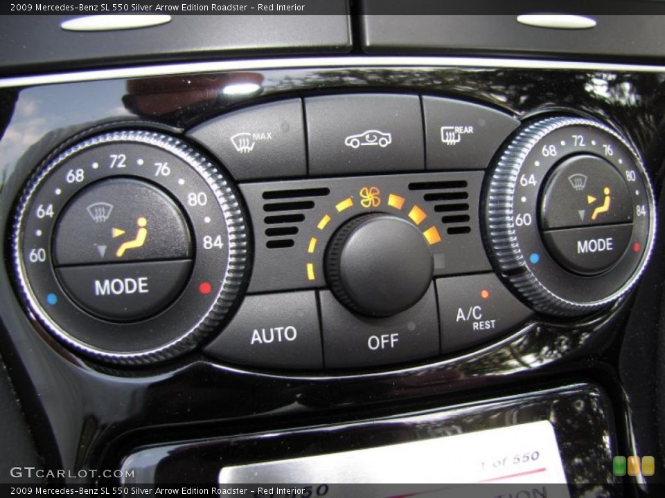Red Interior Controls for the 2009 Mercedes-Benz SL 550 Silver Arrow Edition Roadster #36989805
