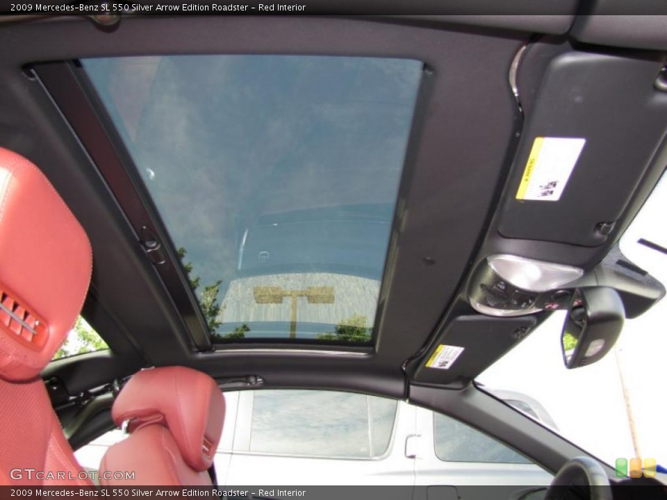 Red Interior Sunroof for the 2009 Mercedes-Benz SL 550 Silver Arrow Edition Roadster #36989841