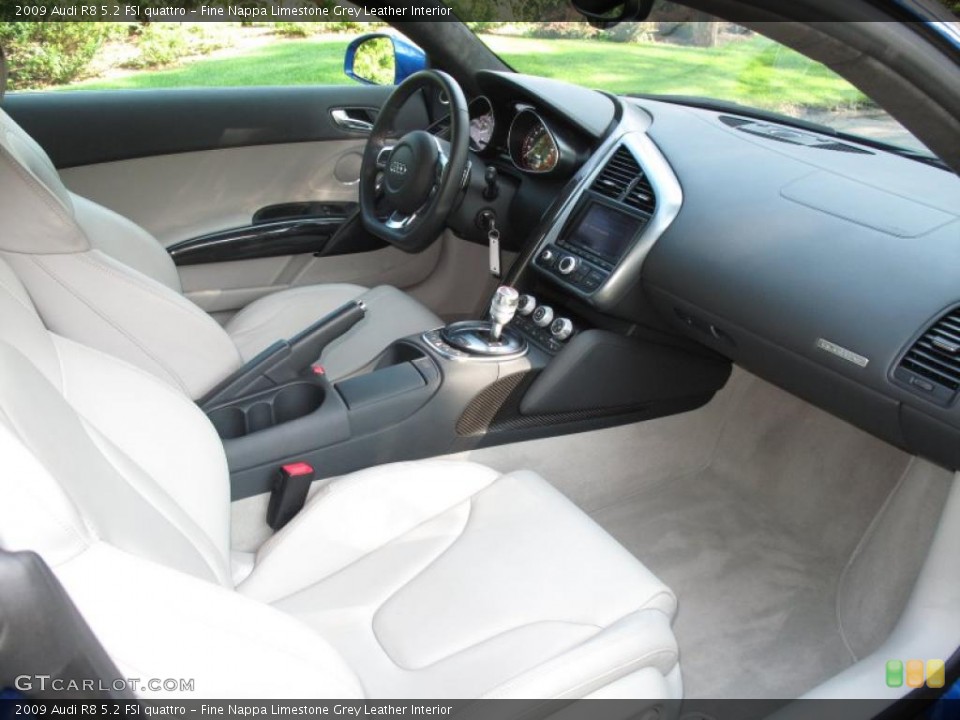 Fine Nappa Limestone Grey Leather Interior Dashboard for the 2009 Audi R8 5.2 FSI quattro #37003509
