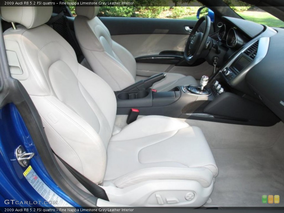 Fine Nappa Limestone Grey Leather Interior Photo for the 2009 Audi R8 5.2 FSI quattro #37003521