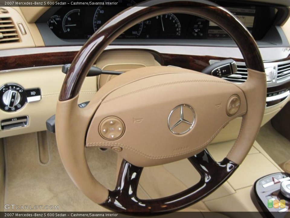 Cashmere/Savanna Interior Steering Wheel for the 2007 Mercedes-Benz S 600 Sedan #37278209
