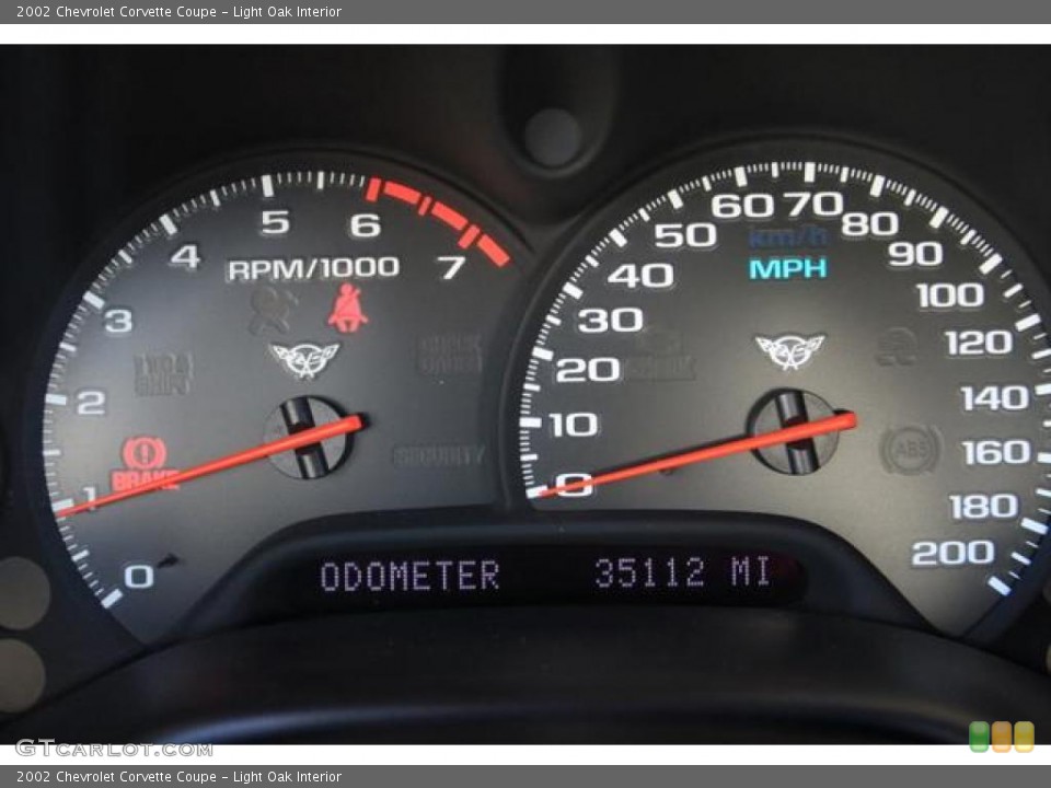 Light Oak Interior Gauges for the 2002 Chevrolet Corvette Coupe #37281870