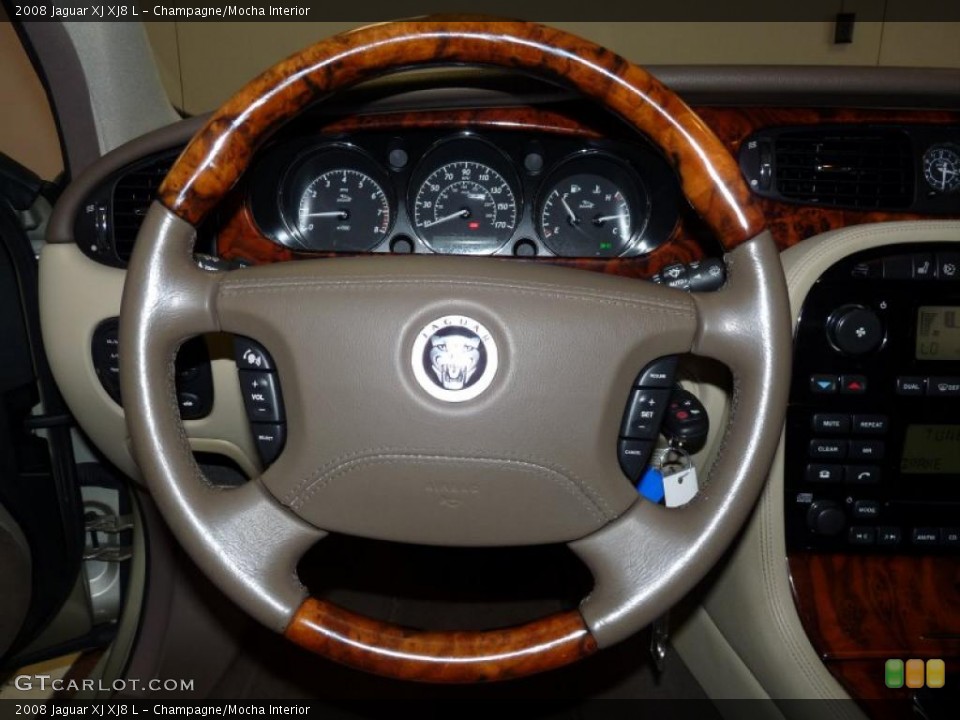 Champagne/Mocha Interior Steering Wheel for the 2008 Jaguar XJ XJ8 L #37325395