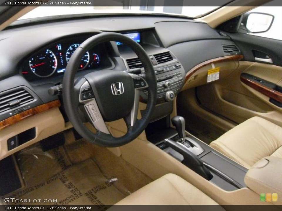 Ivory Interior Photo for the 2011 Honda Accord EX-L V6 Sedan #37331848