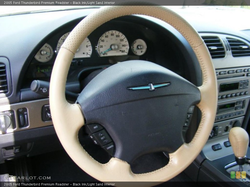 Black Ink/Light Sand Interior Steering Wheel for the 2005 Ford Thunderbird Premium Roadster #37385646