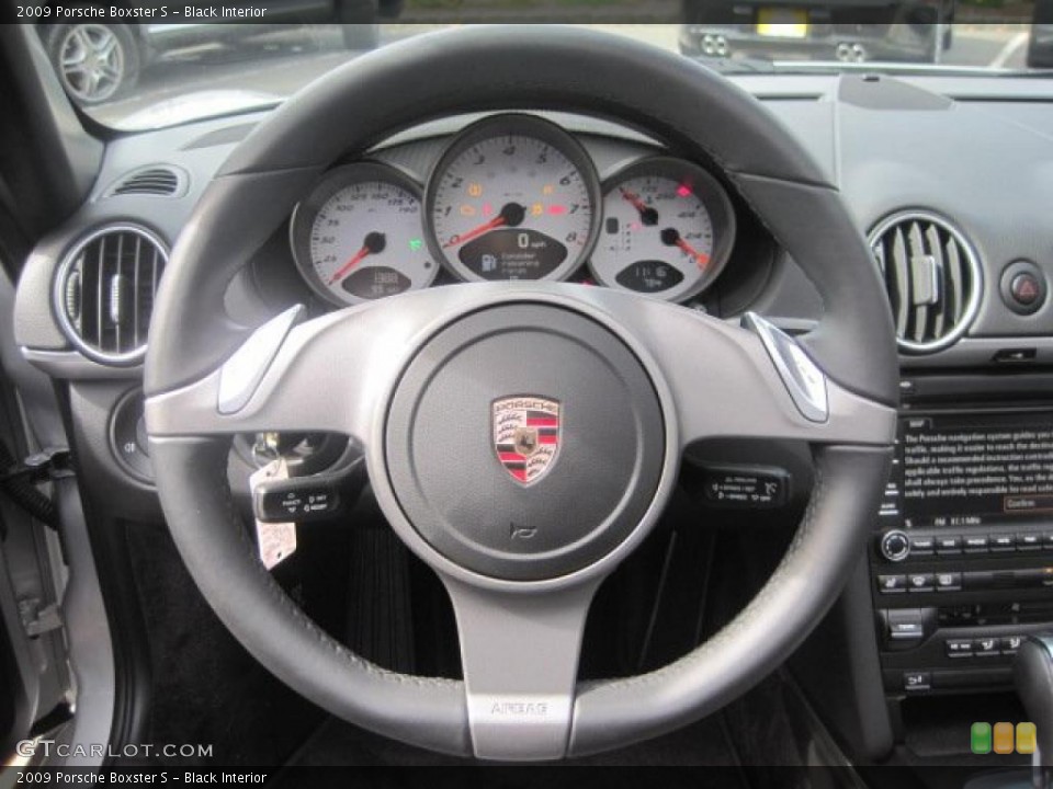 Black Interior Steering Wheel for the 2009 Porsche Boxster S #37385858