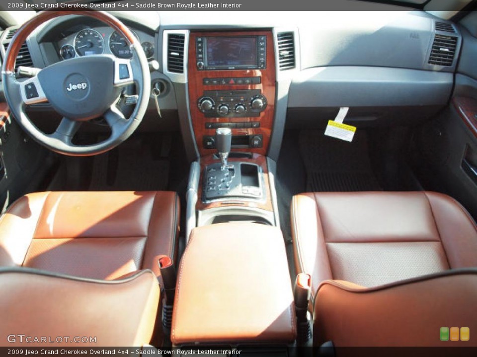 Saddle Brown Royale Leather Interior Photo for the 2009 Jeep Grand Cherokee Overland 4x4 #37400454