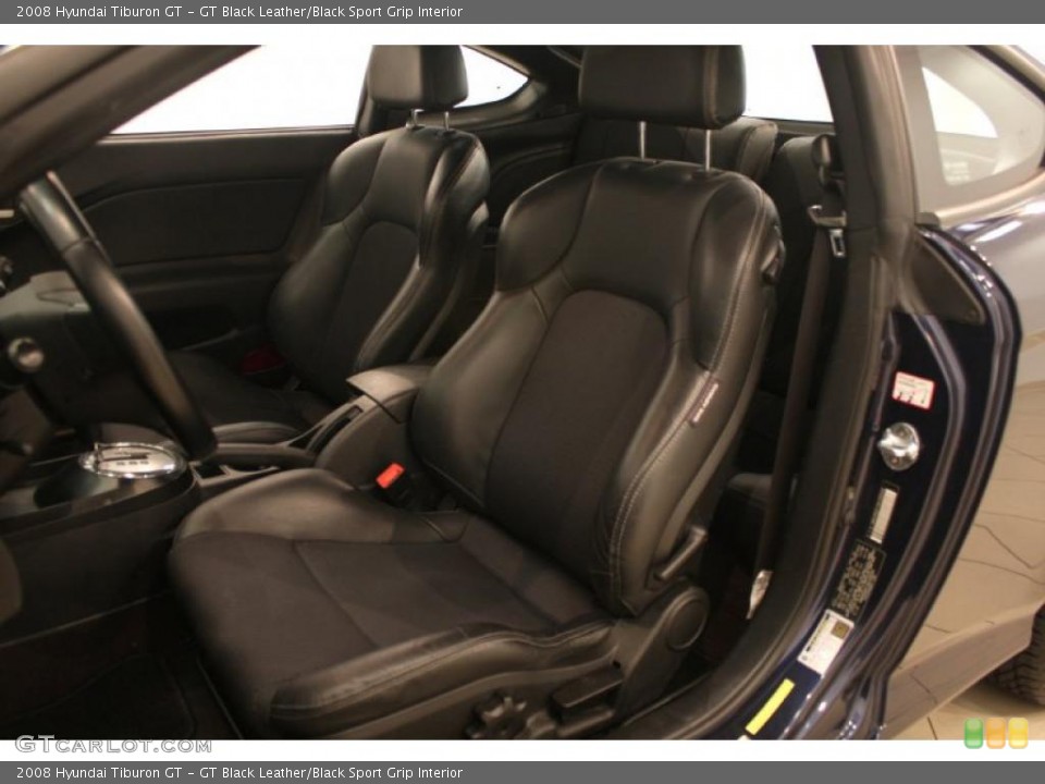 GT Black Leather/Black Sport Grip Interior Photo for the 2008 Hyundai Tiburon GT #37407798