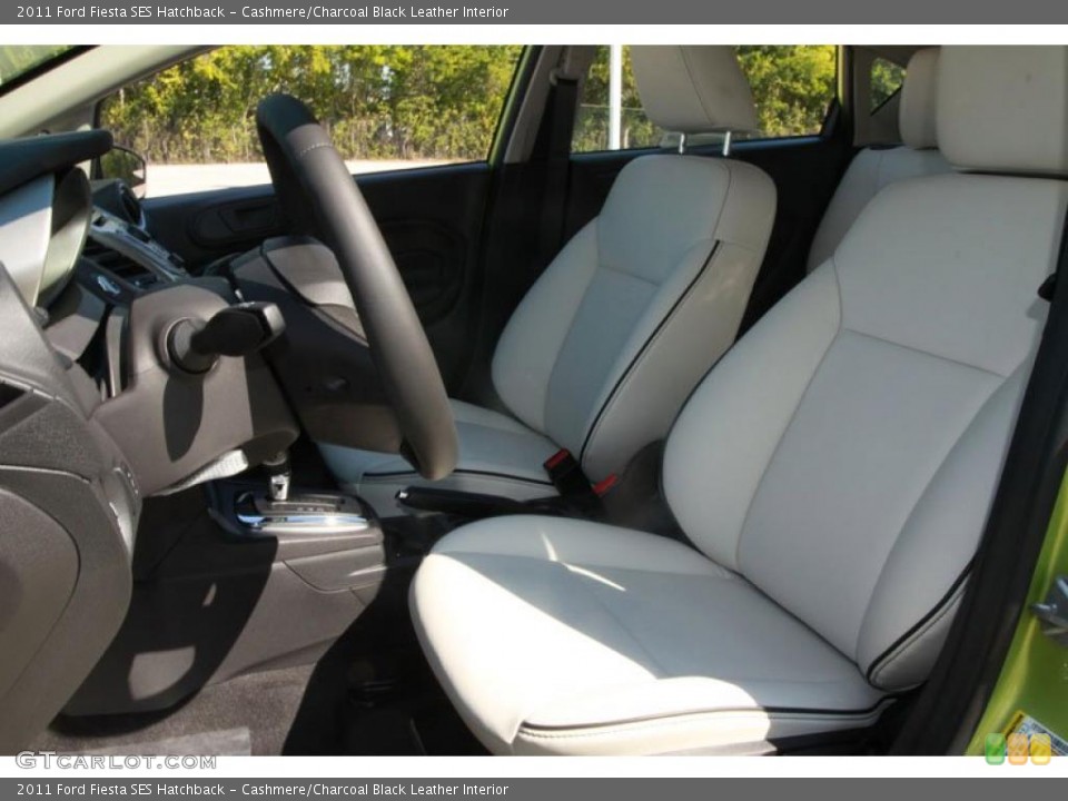 Cashmere/Charcoal Black Leather Interior Photo for the 2011 Ford Fiesta SES Hatchback #37413758