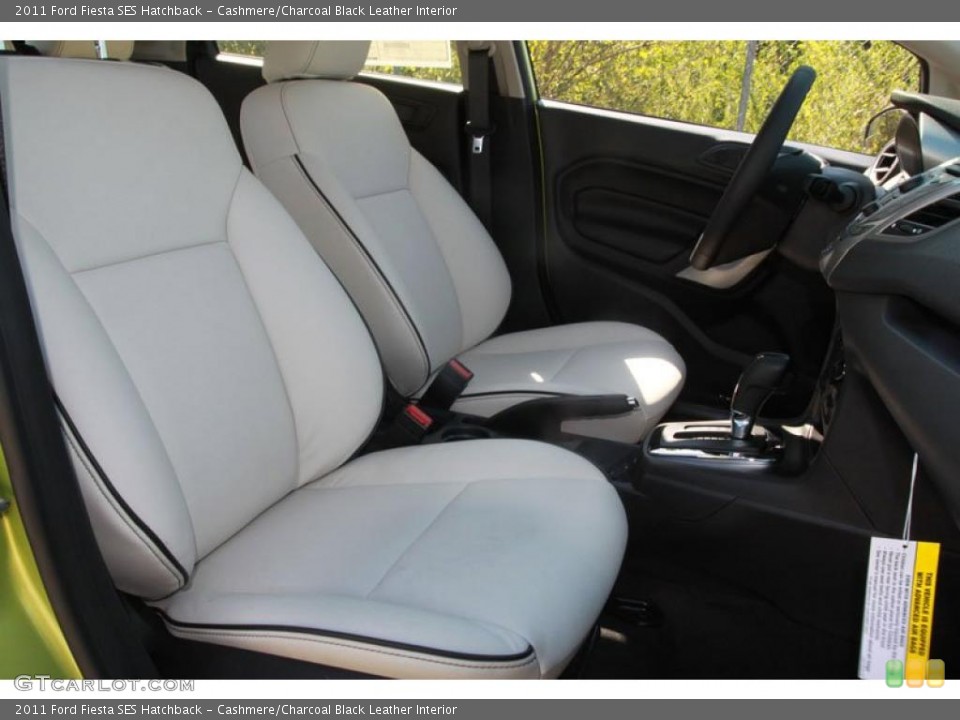 Cashmere/Charcoal Black Leather Interior Photo for the 2011 Ford Fiesta SES Hatchback #37413862