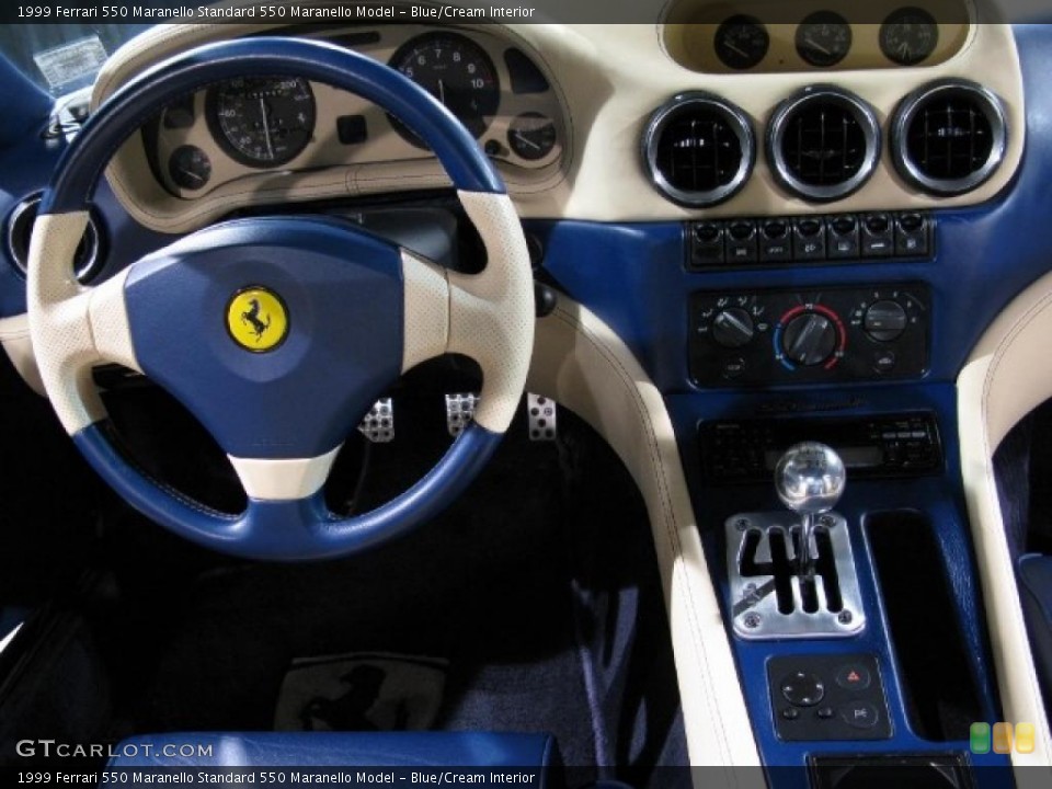 Blue/Cream Interior Steering Wheel for the 1999 Ferrari 550 Maranello  #37429606