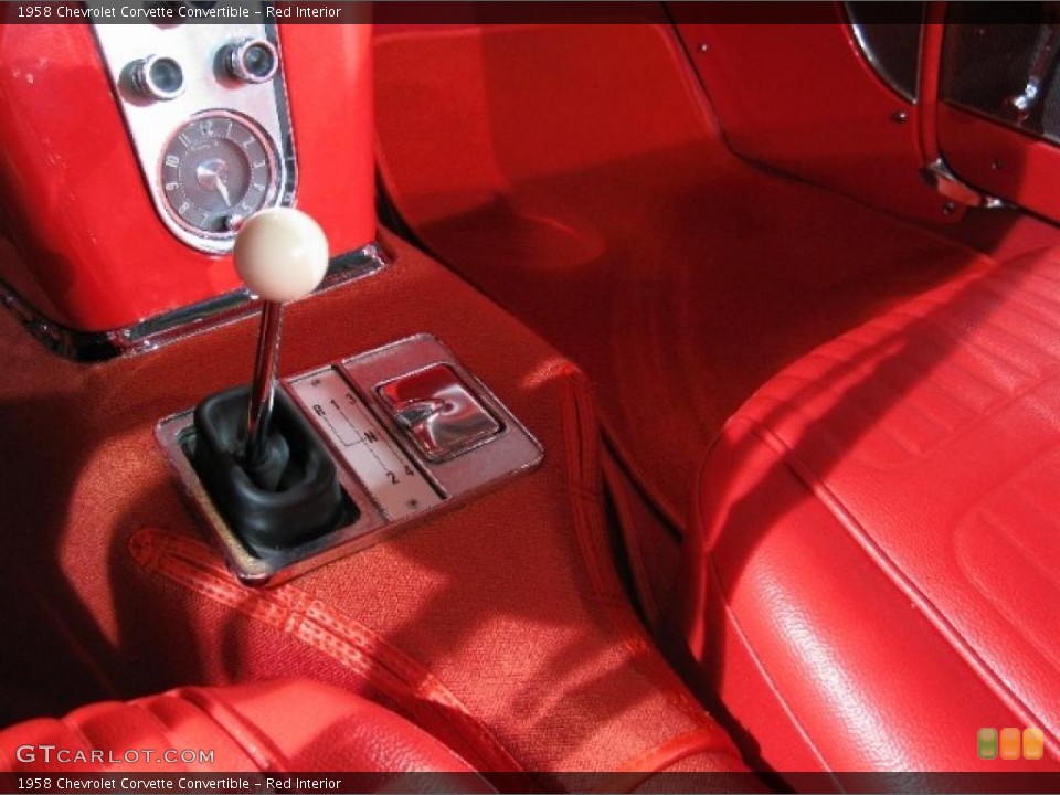 Red Interior Transmission for the 1958 Chevrolet Corvette Convertible #37433274