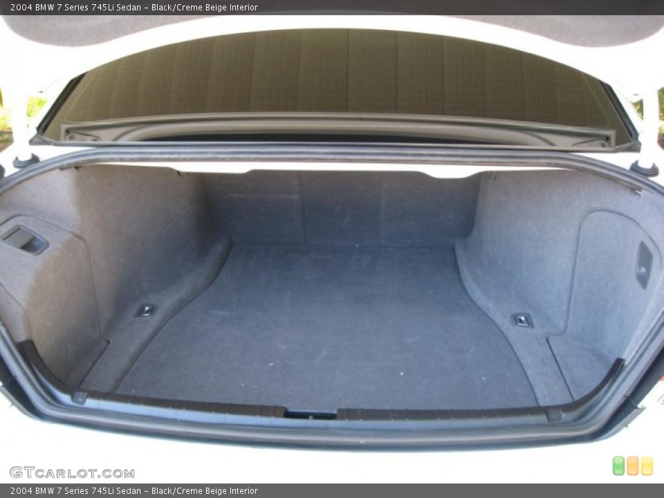 Black/Creme Beige Interior Trunk for the 2004 BMW 7 Series 745Li Sedan #37439034