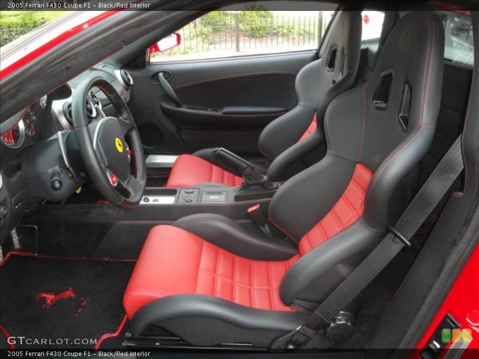 Black/Red 2005 Ferrari F430 Interiors