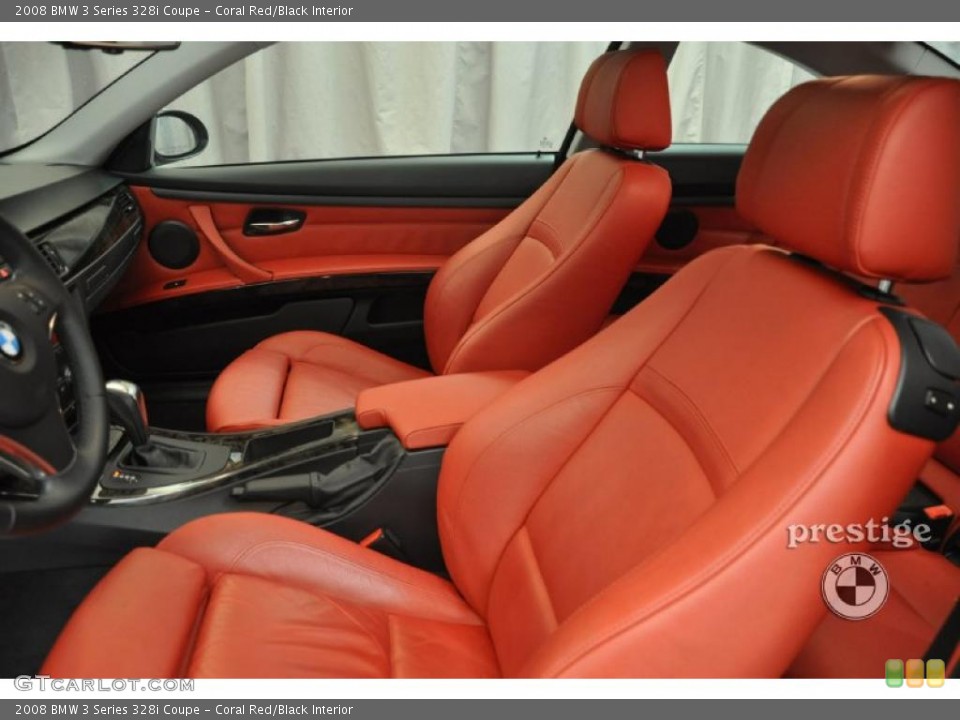 Coral Red/Black Interior Photo for the 2008 BMW 3 Series 328i Coupe #37473913