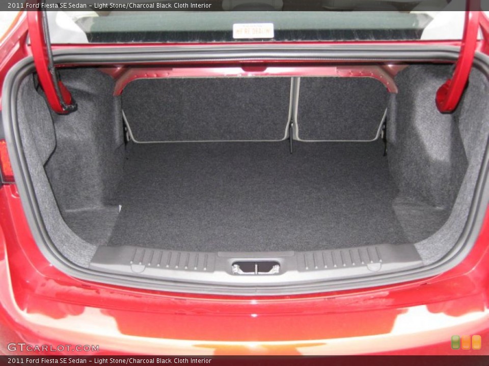 Light Stone/Charcoal Black Cloth Interior Trunk for the 2011 Ford Fiesta SE Sedan #37535204