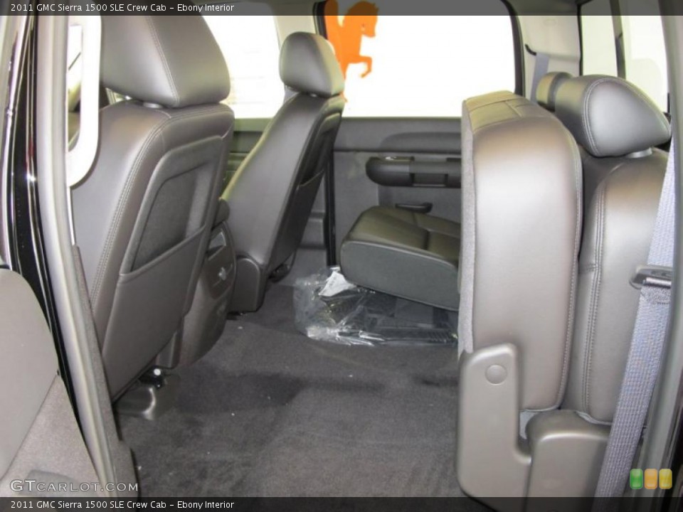 Ebony Interior Photo for the 2011 GMC Sierra 1500 SLE Crew Cab #37538272