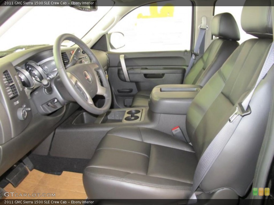 Ebony Interior Photo for the 2011 GMC Sierra 1500 SLE Crew Cab #37538320