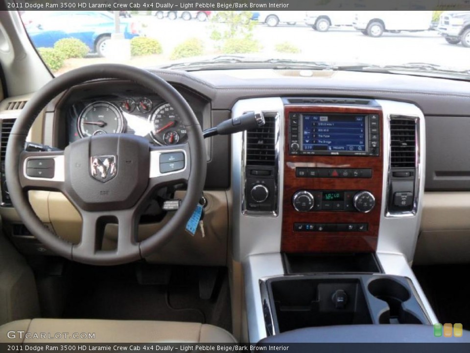 Light Pebble Beige/Bark Brown Interior Steering Wheel for the 2011 Dodge Ram 3500 HD Laramie Crew Cab 4x4 Dually #37560212
