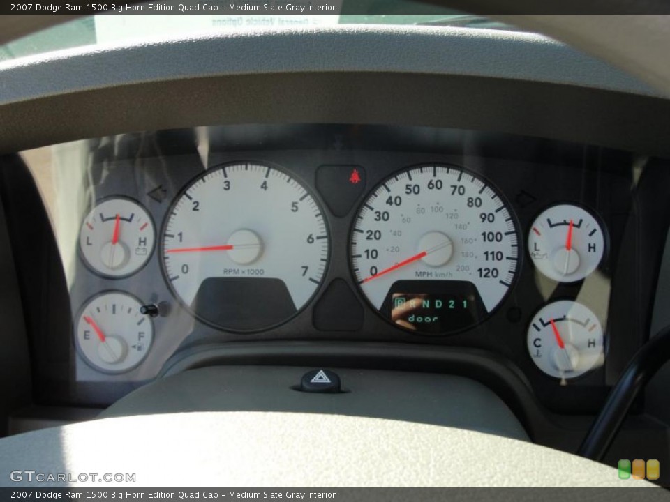Medium Slate Gray Interior Gauges for the 2007 Dodge Ram 1500 Big Horn Edition Quad Cab #37576818
