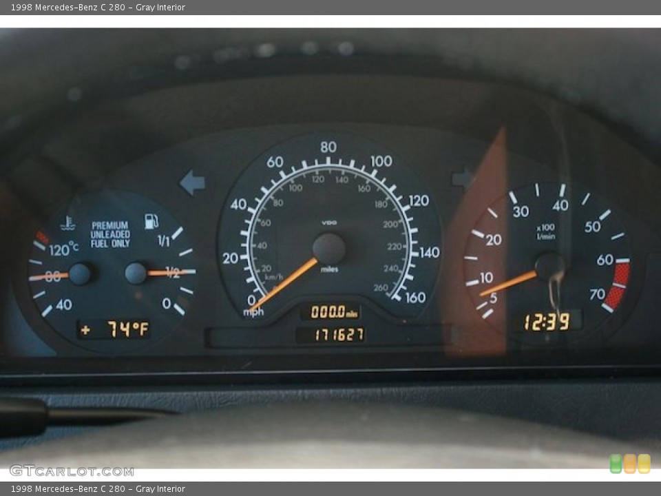 Gray Interior Gauges for the 1998 Mercedes-Benz C 280 #37621848