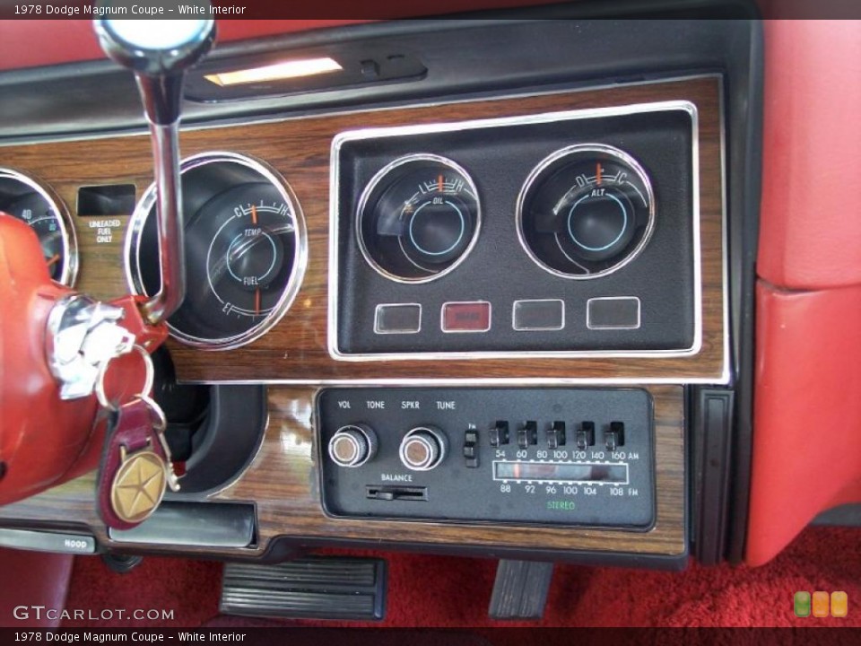 White Interior Controls for the 1978 Dodge Magnum Coupe #37666650