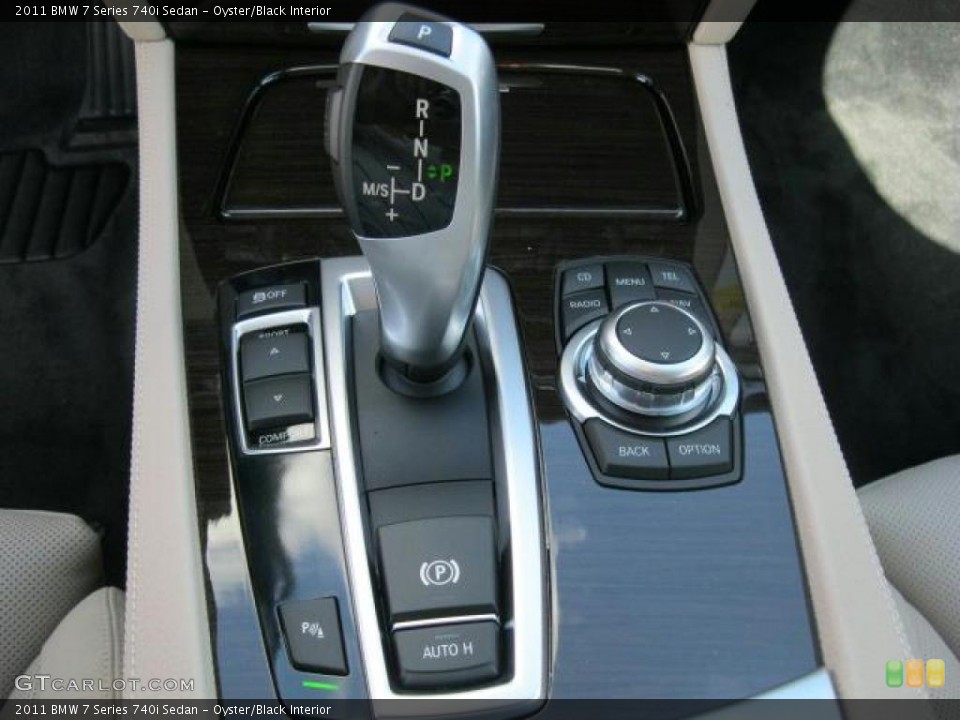 Oyster/Black Interior Transmission for the 2011 BMW 7 Series 740i Sedan #37667042