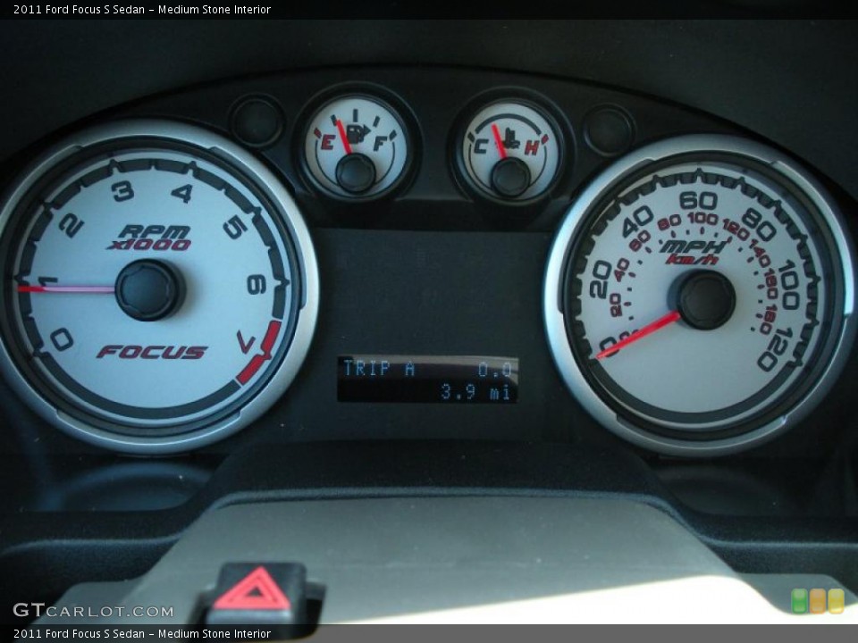 Medium Stone Interior Gauges for the 2011 Ford Focus S Sedan #37692802