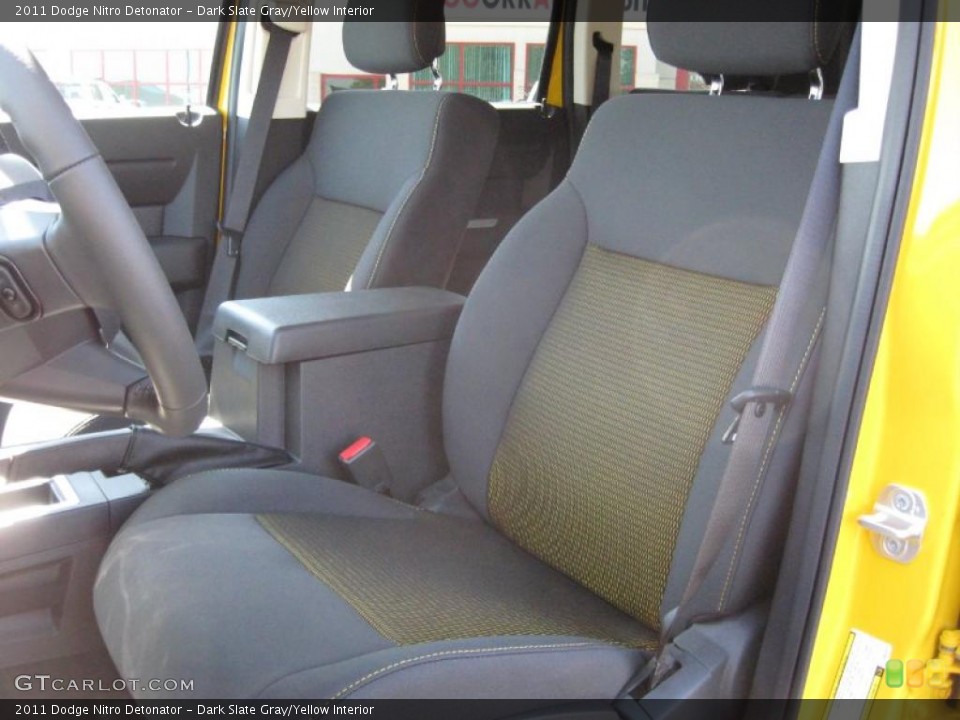 Dark Slate Gray/Yellow Interior Front Seat for the 2011 Dodge Nitro Detonator #37716545